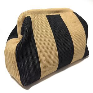 9452 Clutch Purses Summer Woven Beach Bags Clutch Purse with Strip Dumpling